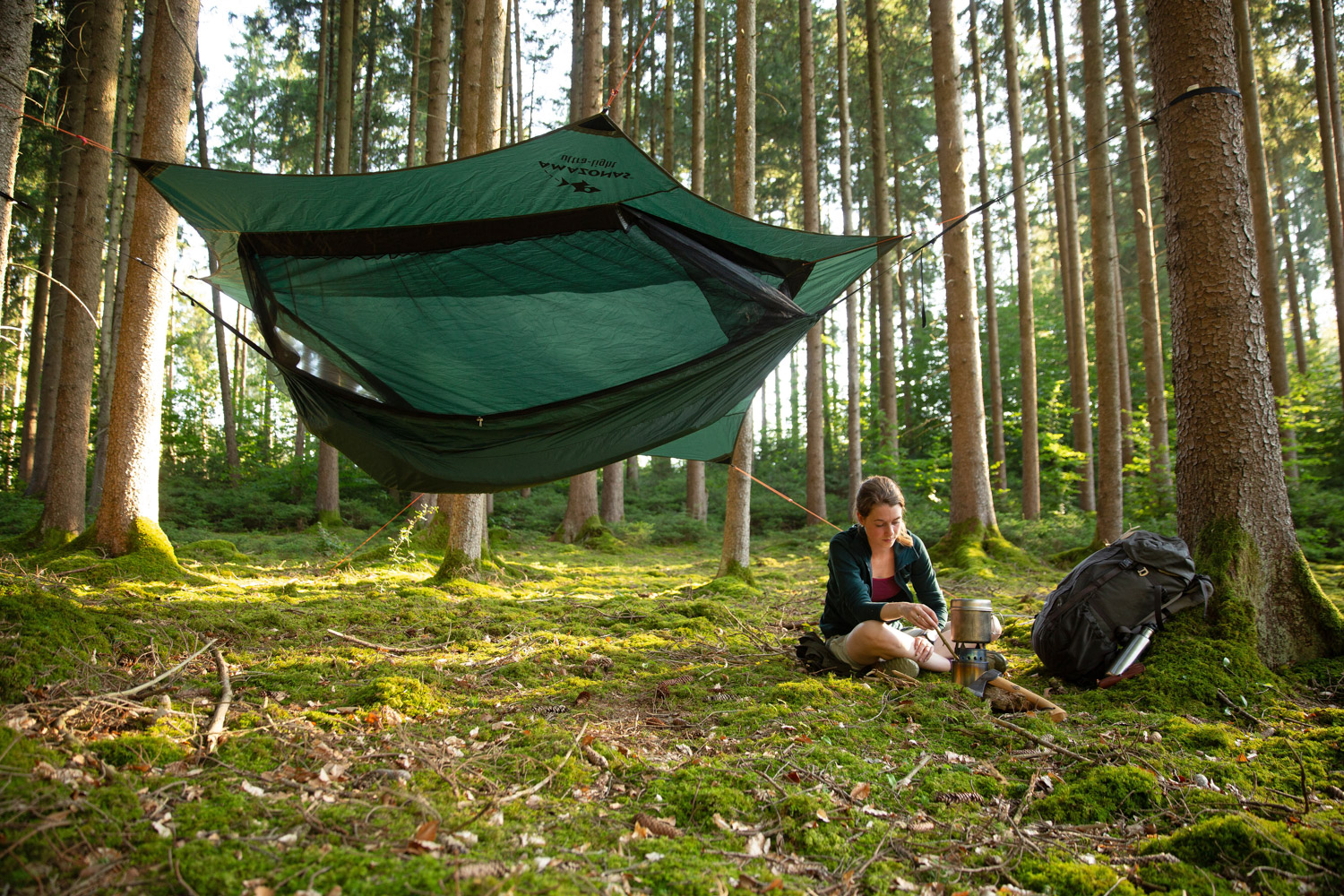 AMAZONAS Traveller Camp XXL - extra big hammock-mosquitonet-tarp combo