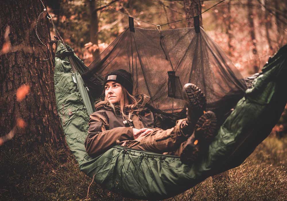 Underquilt – protection from the cold for overnight sleeping in a hammock!